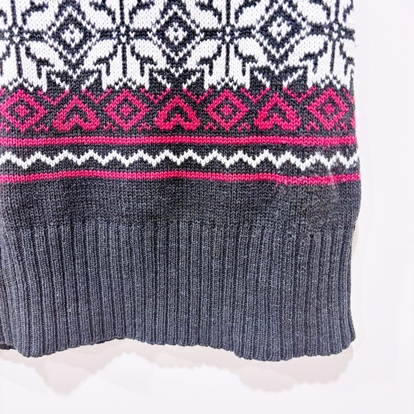 NOVITO Grey Knit Turtleneck Fair Isle Sweater Dress | X-Small * - Picture 6 of 7
